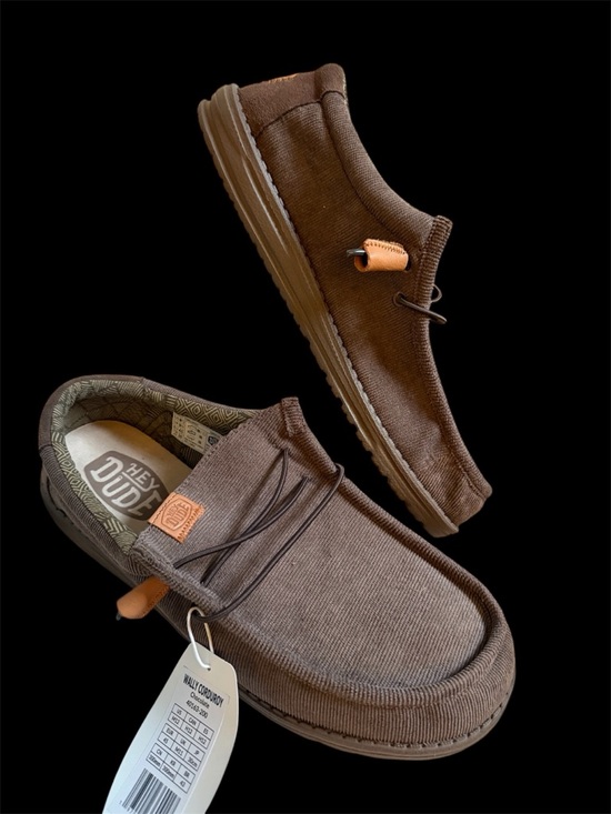 Hey Dude Other - Hey Dude Men's Corduroy Brown Slip-On Loafers